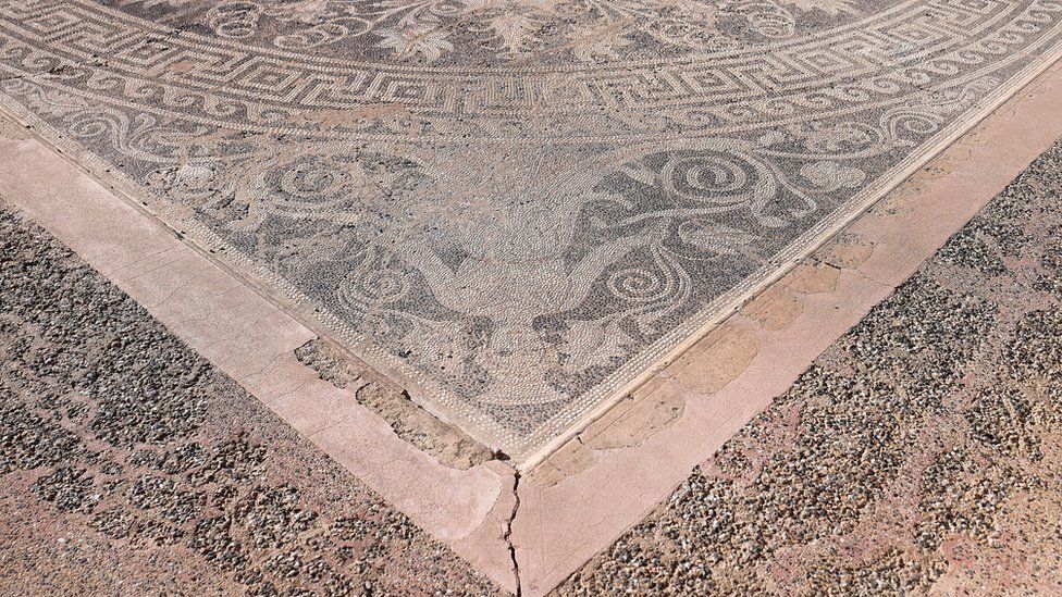 Mosaics on the floor of the Palace of Aigai