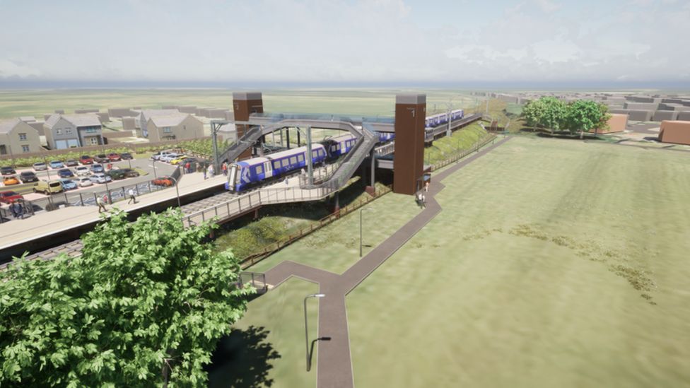 An artist's impression of the new East Linton station