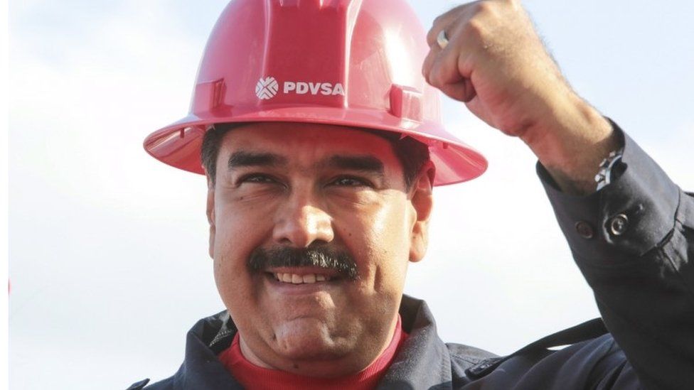 Venezuelan President Nicolas Maduro at a meeting with representatives of oil and petrochemical sector in the state of Monagas (20 February 2016)