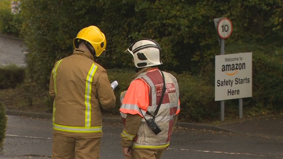 'Tracking device' led to Amazon depot evacuation BBC News