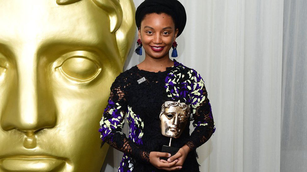 Rungano Nyoni with her Bafta award