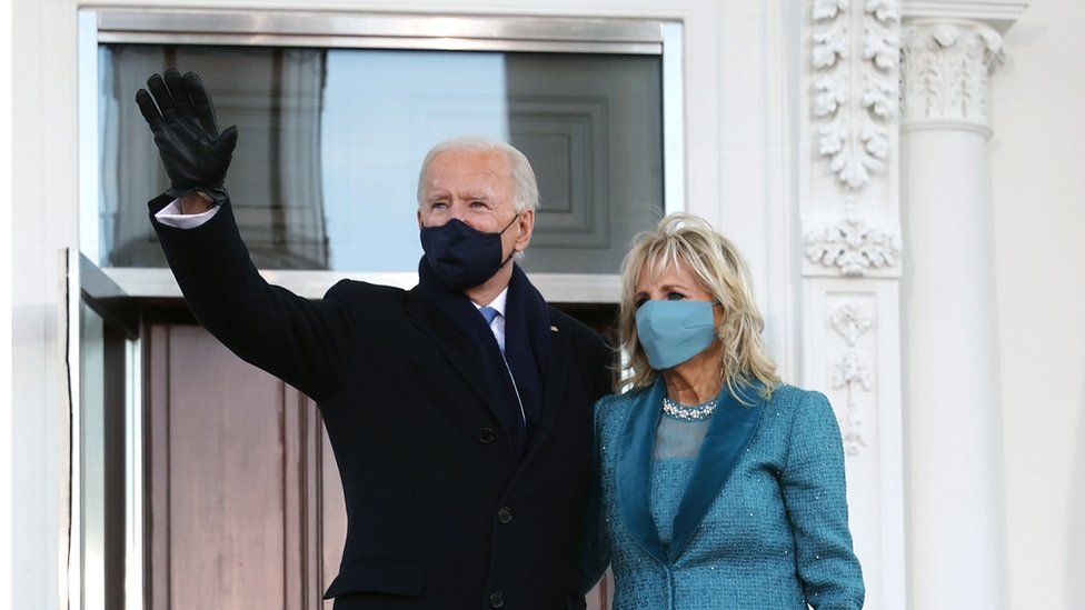 Biden outside the White House