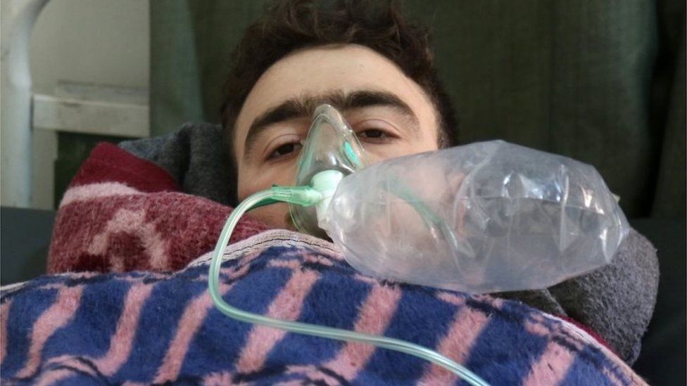 Casualty of suspected chemical attack in Idlib (04/04/17)