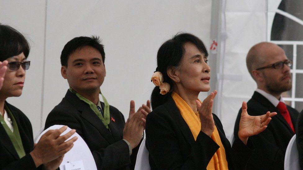 Phyo Zeya Thaw and Aung San Suu Kyi