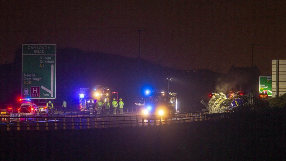 Two taken to hospital after crash on A1 road in Newry BBC News