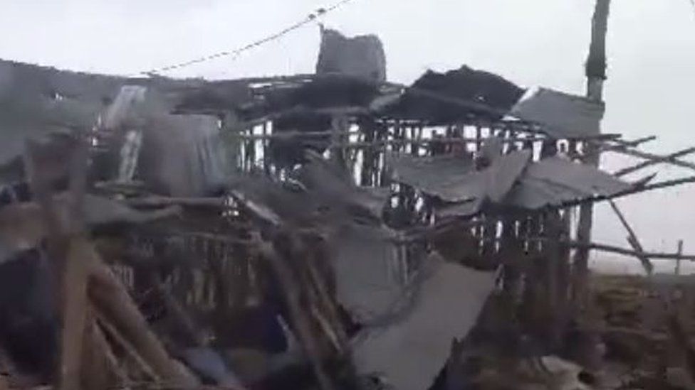 Damaged building in Togoga