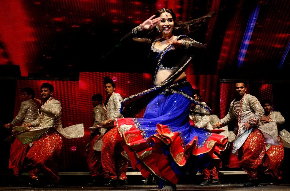 Bollywood actress Madhuri Dixit performs live in Sydney, Australia.