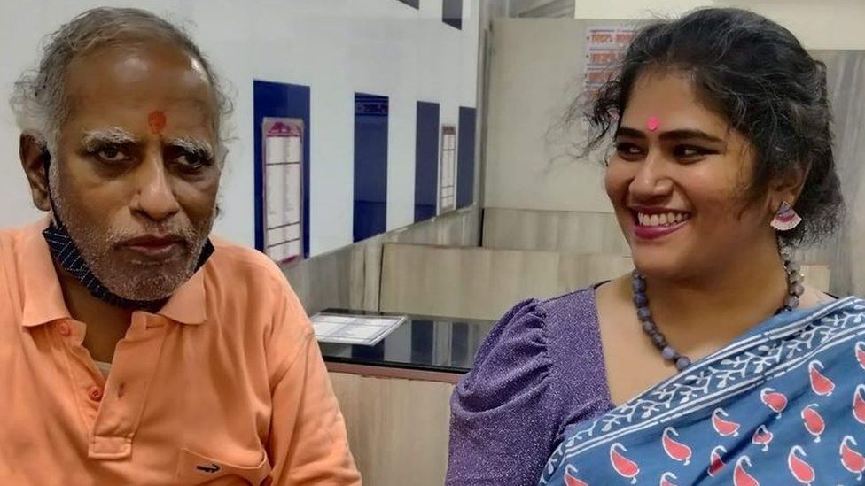 Venkateshprasad Narayan Iyer with his daughter