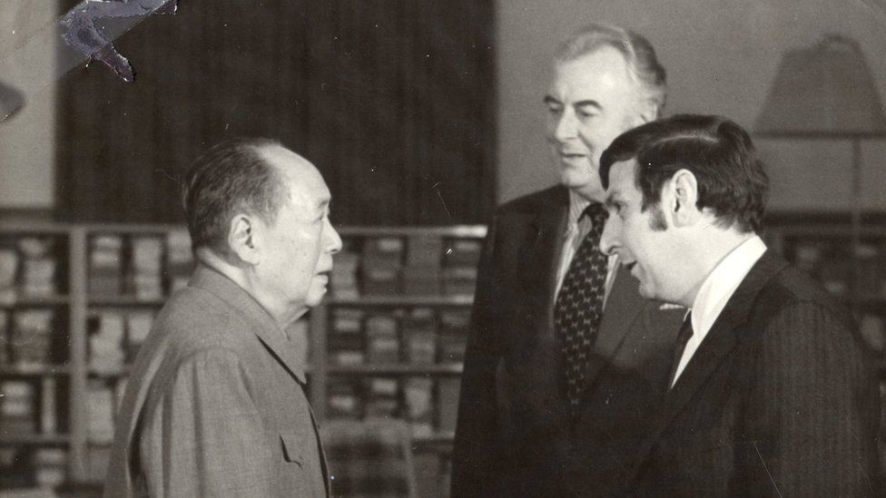 Gough Whitlam and Stephen Fitzgerald meet Chairman Mao Zedong