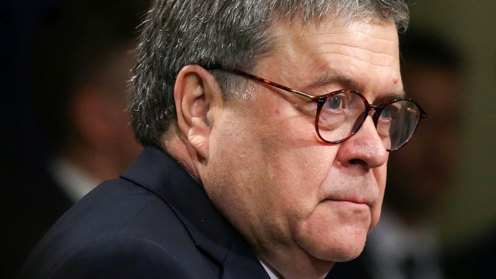 US Attorney General William Barr at the Department of Justice in Washington, May 9, 2019