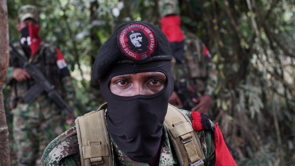 Yerson, commander of the National Liberation Army (ELN), talks to Reuters in the north-western jungles in Colombia, August 30, 2017