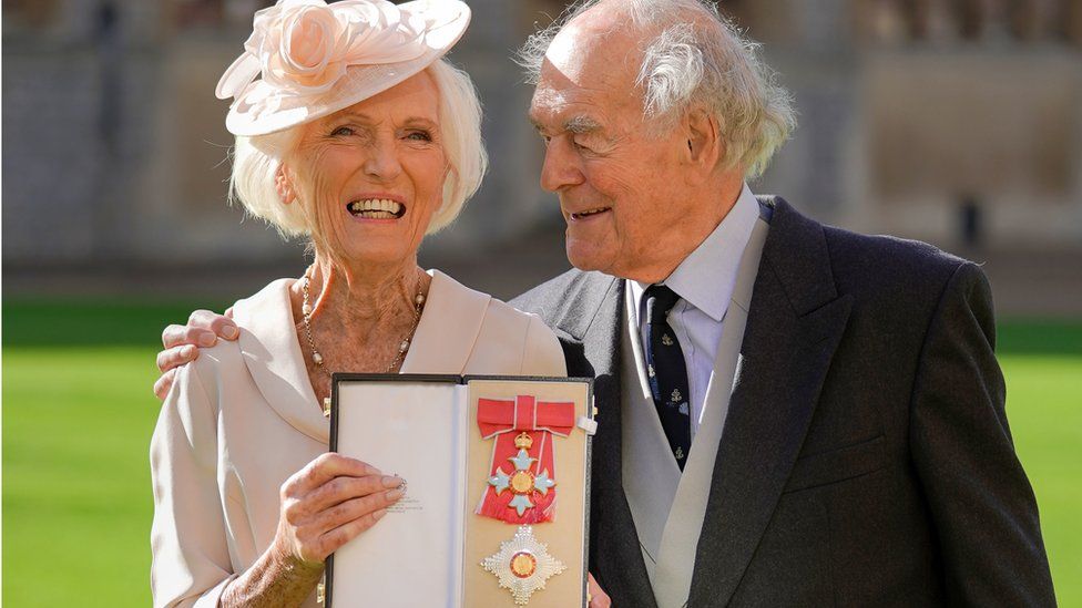 Mary Berry with husband Paul Hunnings