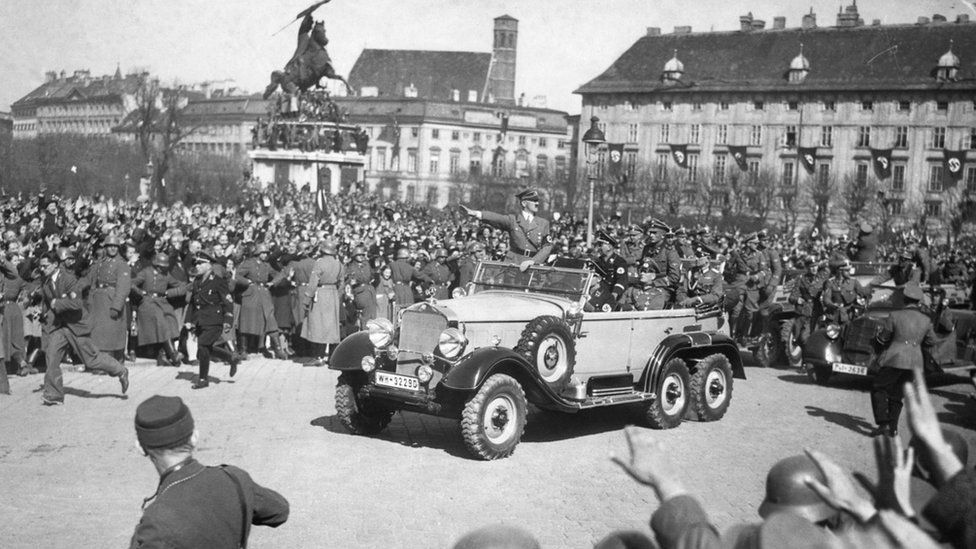 Hitler in Vienna following the Anschluss