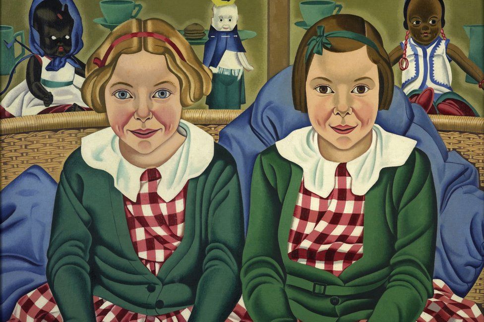 Fay and Jane Birkinshaw painted in 1938