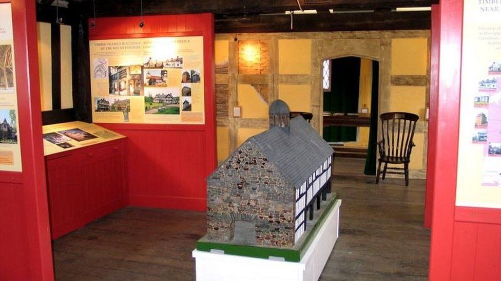 The exhibition in Llanidloes Old Market Hall