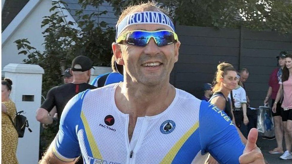 Gareth Rees at an ironman event in 2022