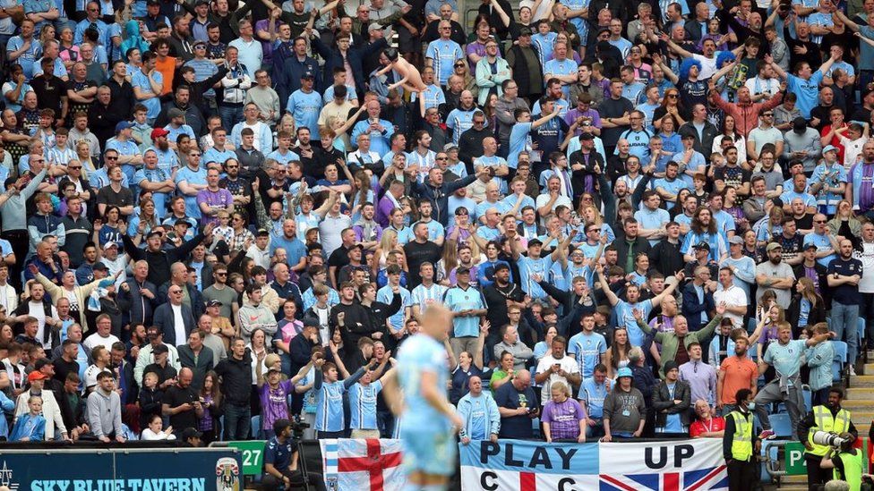Coventry City fans in the stands at the CBS arena