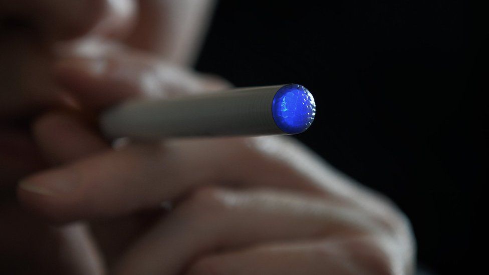 File photo dated 18/01/16 of a person smoking an electronic cigarette.