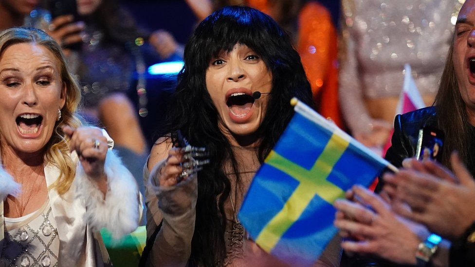 Loreen winning Eurovision 2023