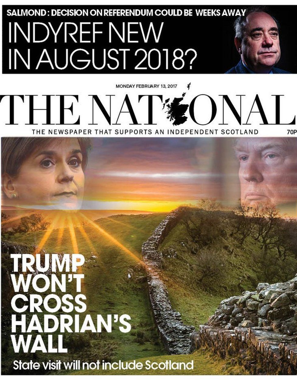 Scotland's Papers: Trump Visit And The Next Referendum - BBC News