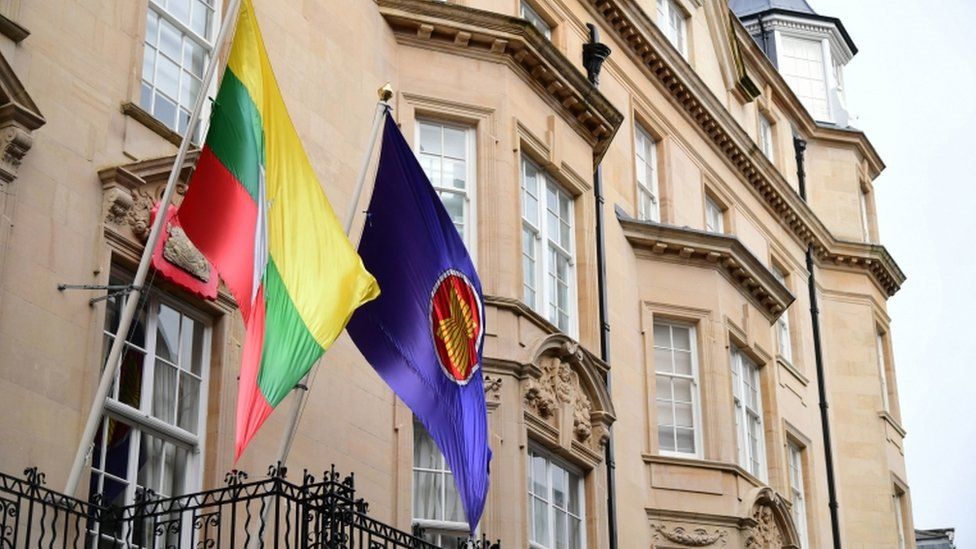 The Embassy of Myanmar in Mayfair, London,