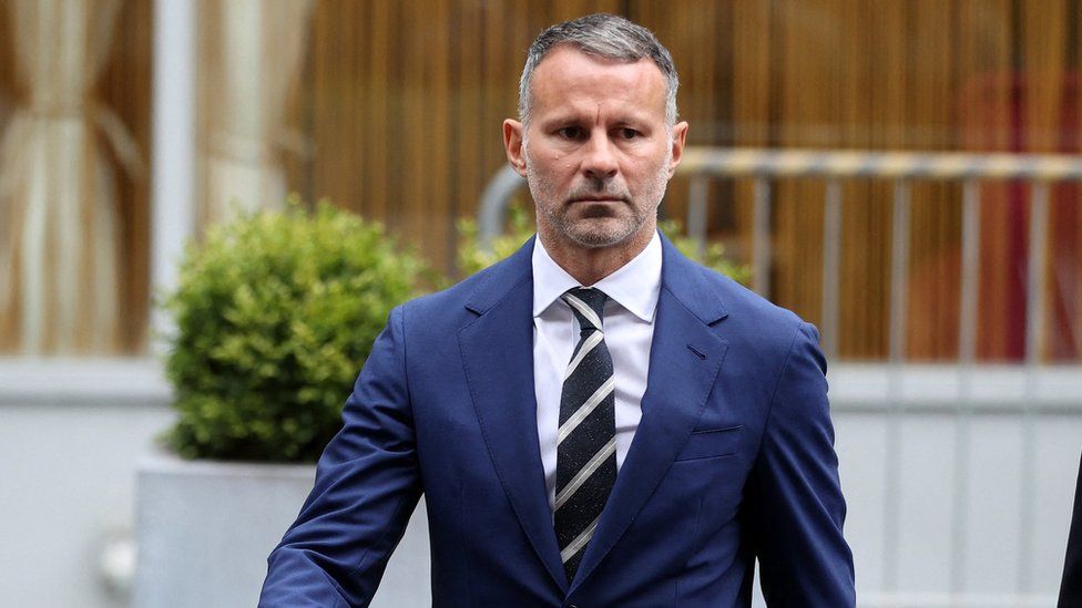 Ryan Giggs arriving at court on Thursday, 18 August