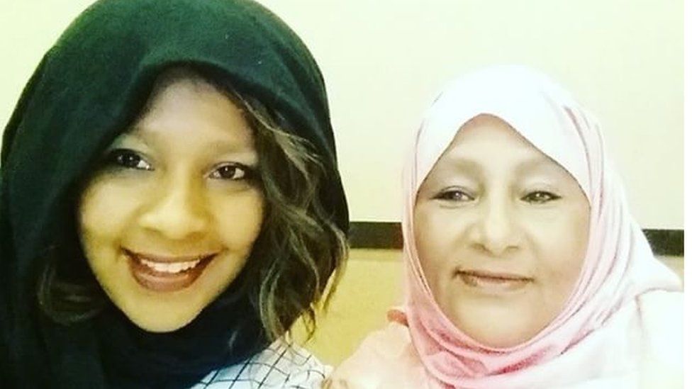 Ubah Mohamed and her mother