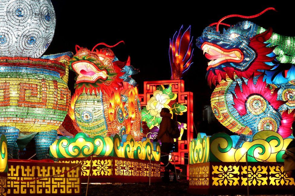 Scotland's biggest Chinese New Year celebration, the Giant Lanterns of China installation at Edinburgh Zoo.