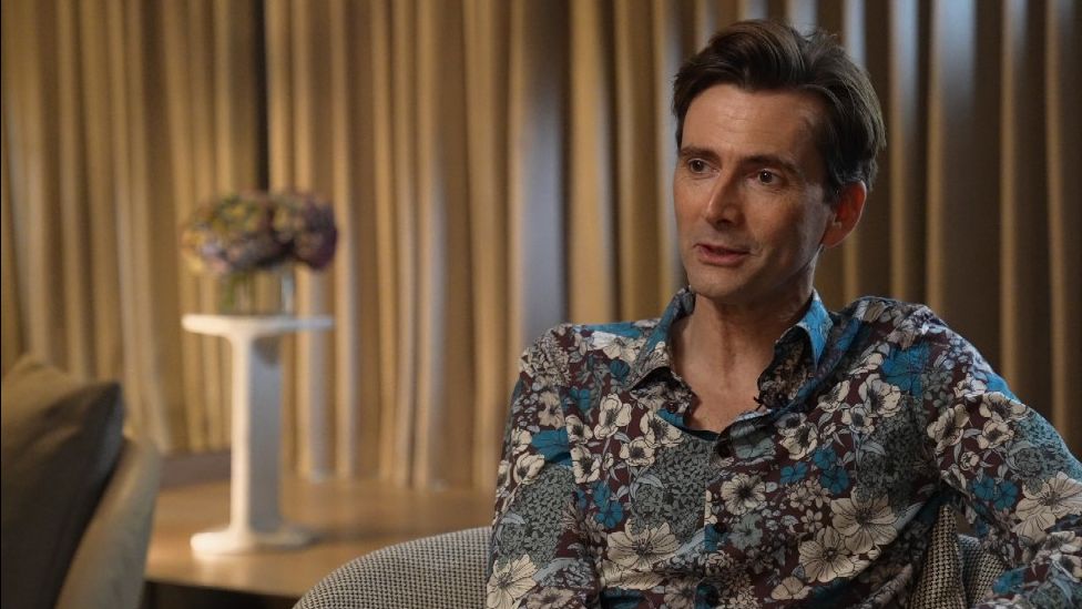 David Tennant being interviewed