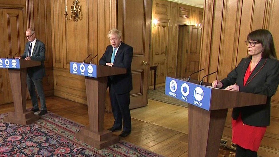 Boris Johnson at Downing Street presser