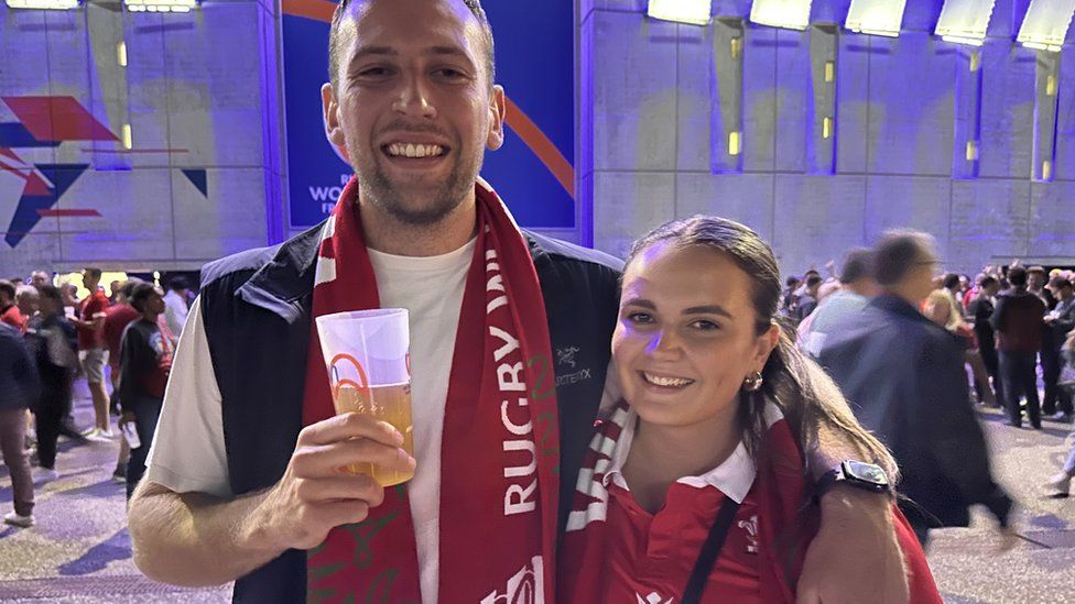 Erin Ansell (right) and Gareth from Chepstow