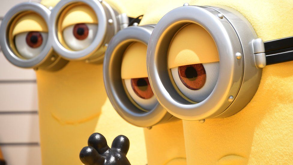 People in Minions costumes at the Despicable Me 3 premiere in Los Angeles