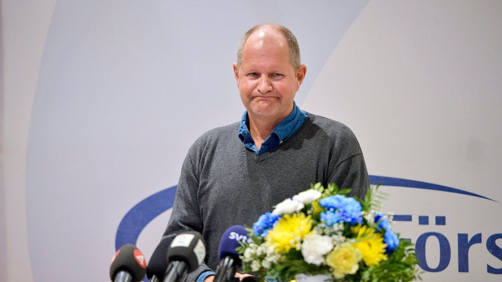National Police Commissioner Dan Eliasson holds a press conference after Swedish police ordered an investigation into allegations that officers covered up sexual assaults by mostly immigrant youths at a music festival in Stockholm, at a conference in Salen, Sweden, 11 January 2016.