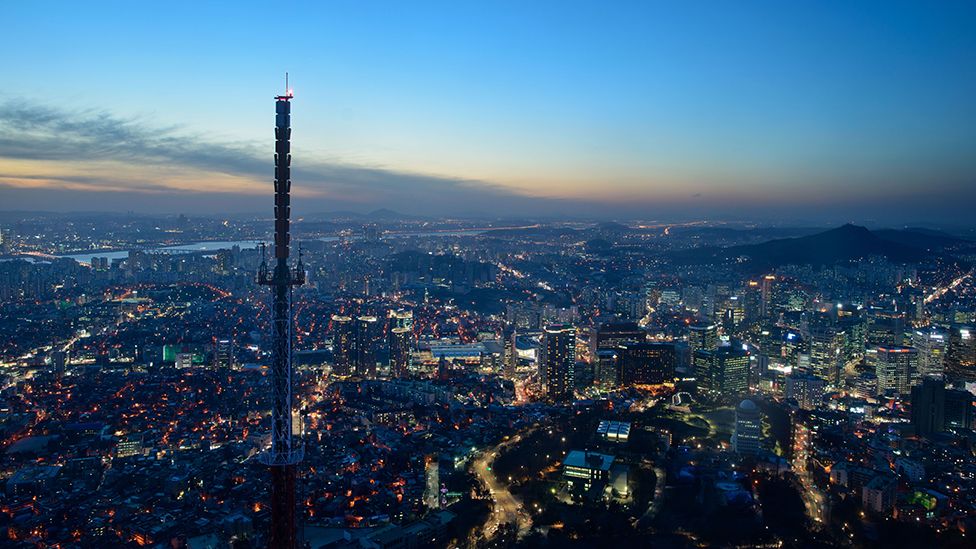 Seoul skyline at night