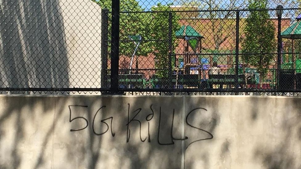Anti-5G graffiti in New York City