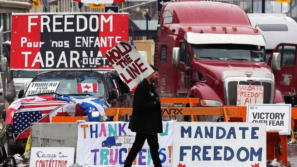 Residents in Canada's capital are growing weary in the second week of the trucker protest