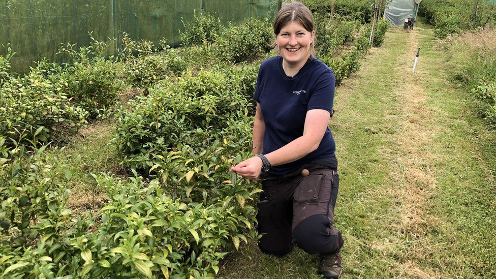 Lucy George with her plants