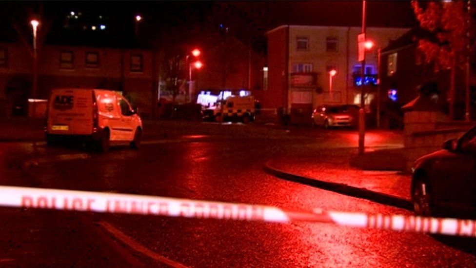 Belfast shooting scene