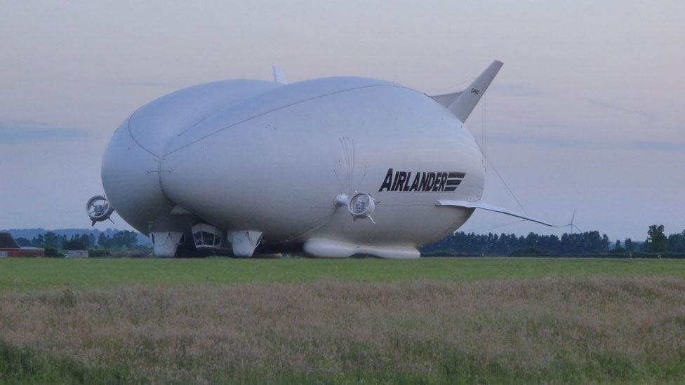 The 302ft (92m) Airlander is back on its mast ready for more test flights