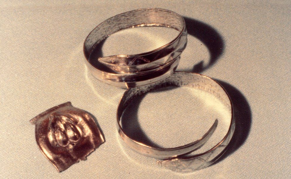 Bracelets found in the Lightwood Hoard