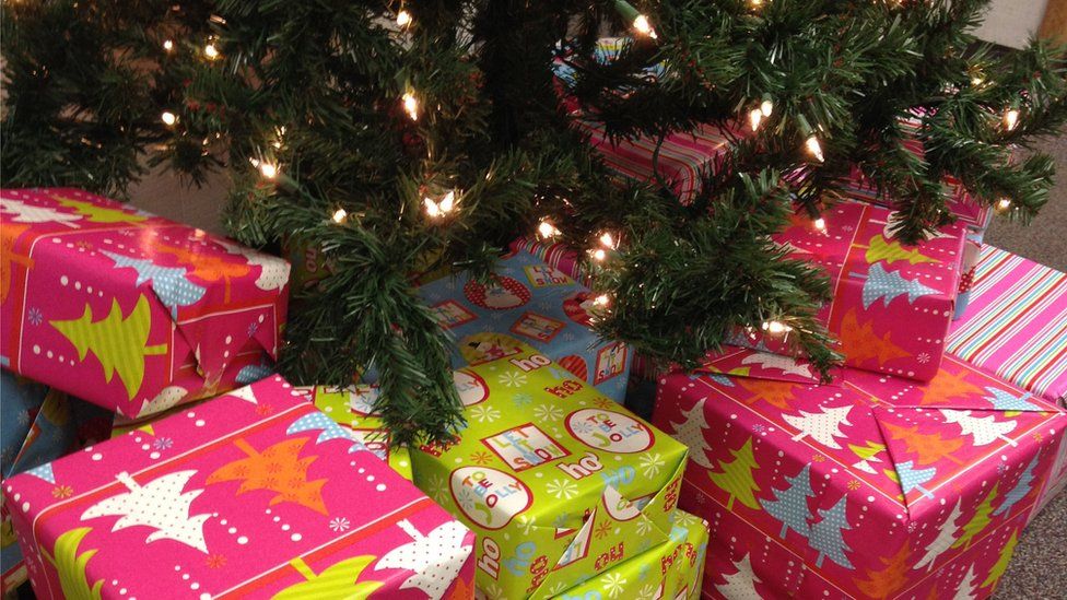 Christmas gifts under tree