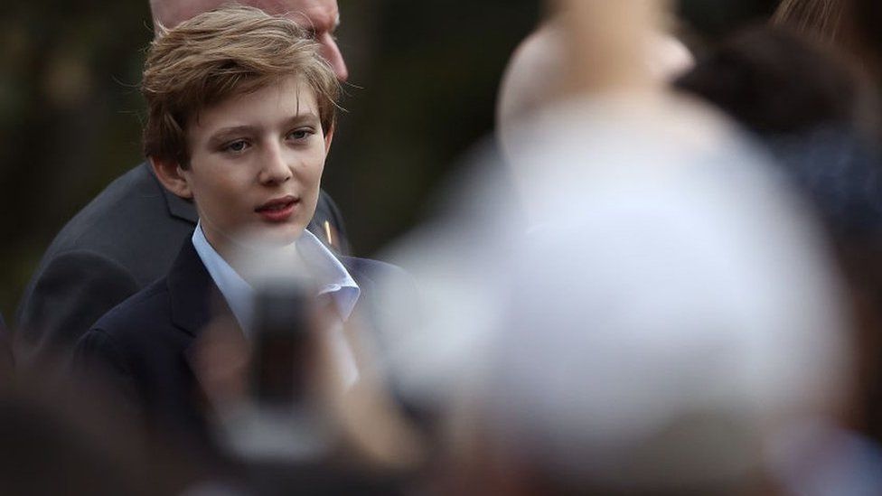 Barron Trump at an Easter celebration at the White House
