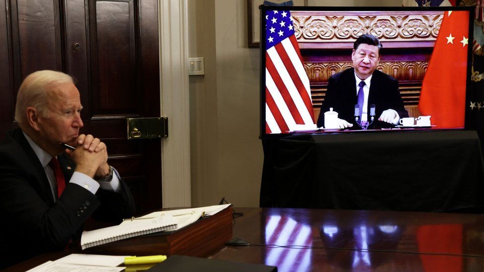 Biden and Xi in virtual meeting