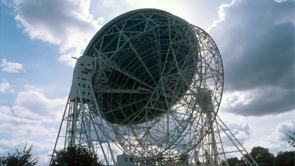 Das riesige Lovell-Teleskop in Jodrell Bank