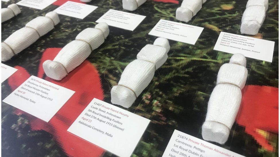 The artwork was inspired by artist Rob Heard’s Shrouds of the Somme exhibit