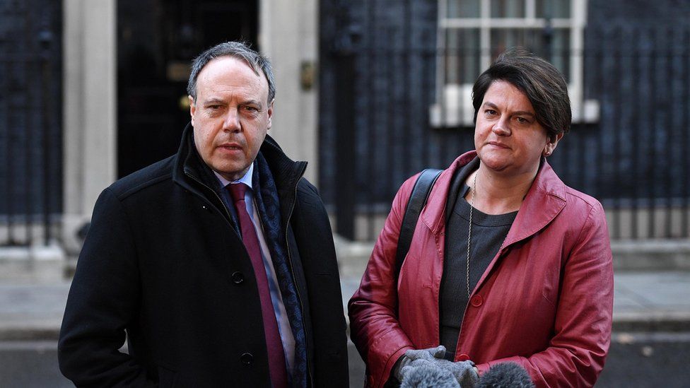 DUP leaders outside Downing Street