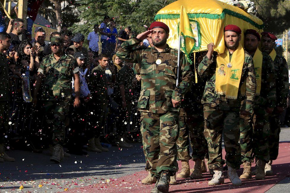 Hezbollah funeral in Lebanon, 11 Aug 15