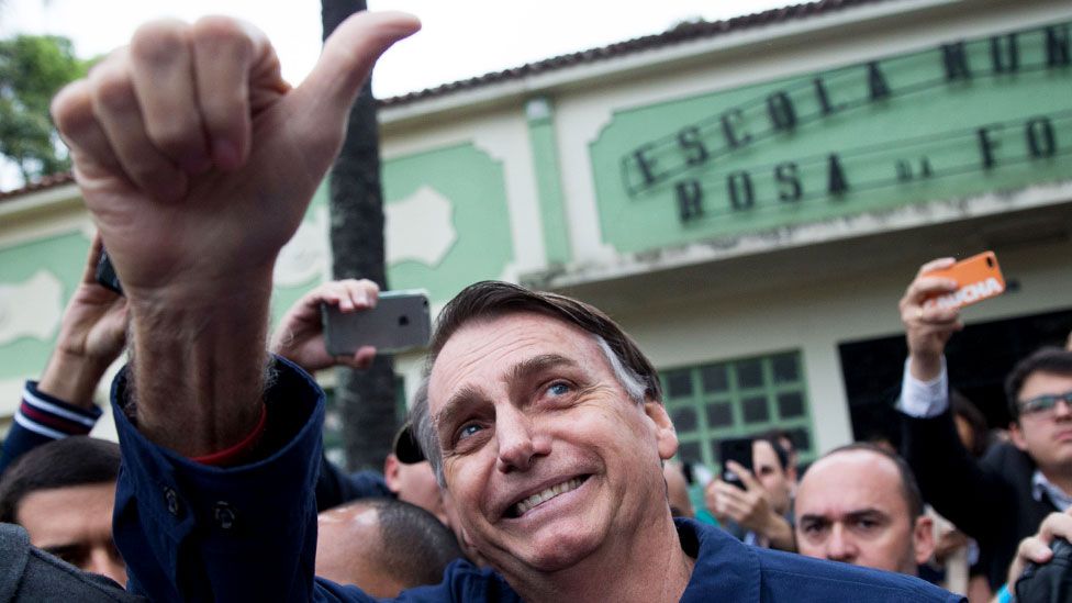 Jair Bolsonaro after voting