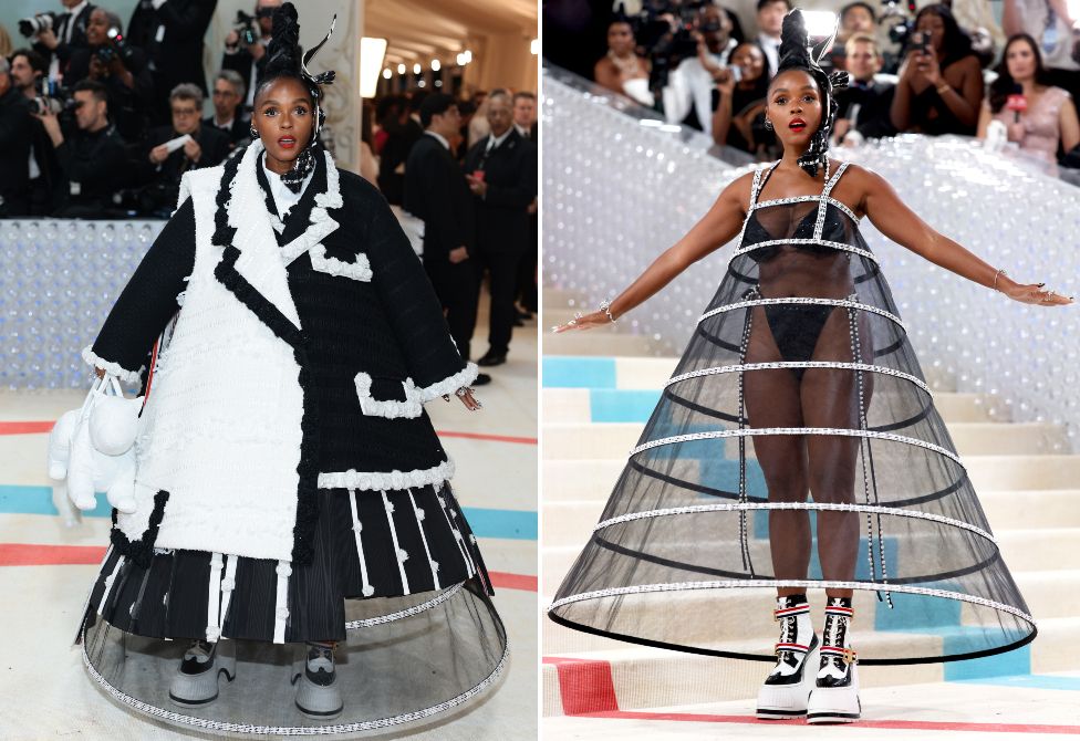 Janelle Monáe merr pjesë në Met Gala 2023 duke festuar "Karl Lagerfeld: A Line of Beauty" në Muzeun Metropolitan të Artit më 01 maj 2023 në qytetin e Nju Jorkut