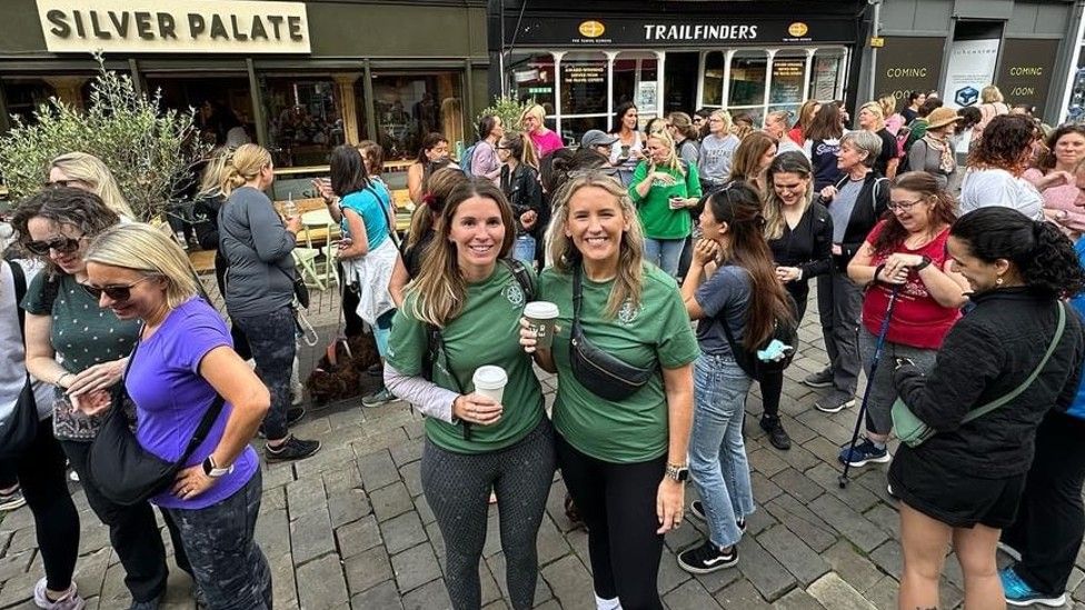 Lisa Collins (left) and Sophie Curthoys (right) at the first Women Who Walk event